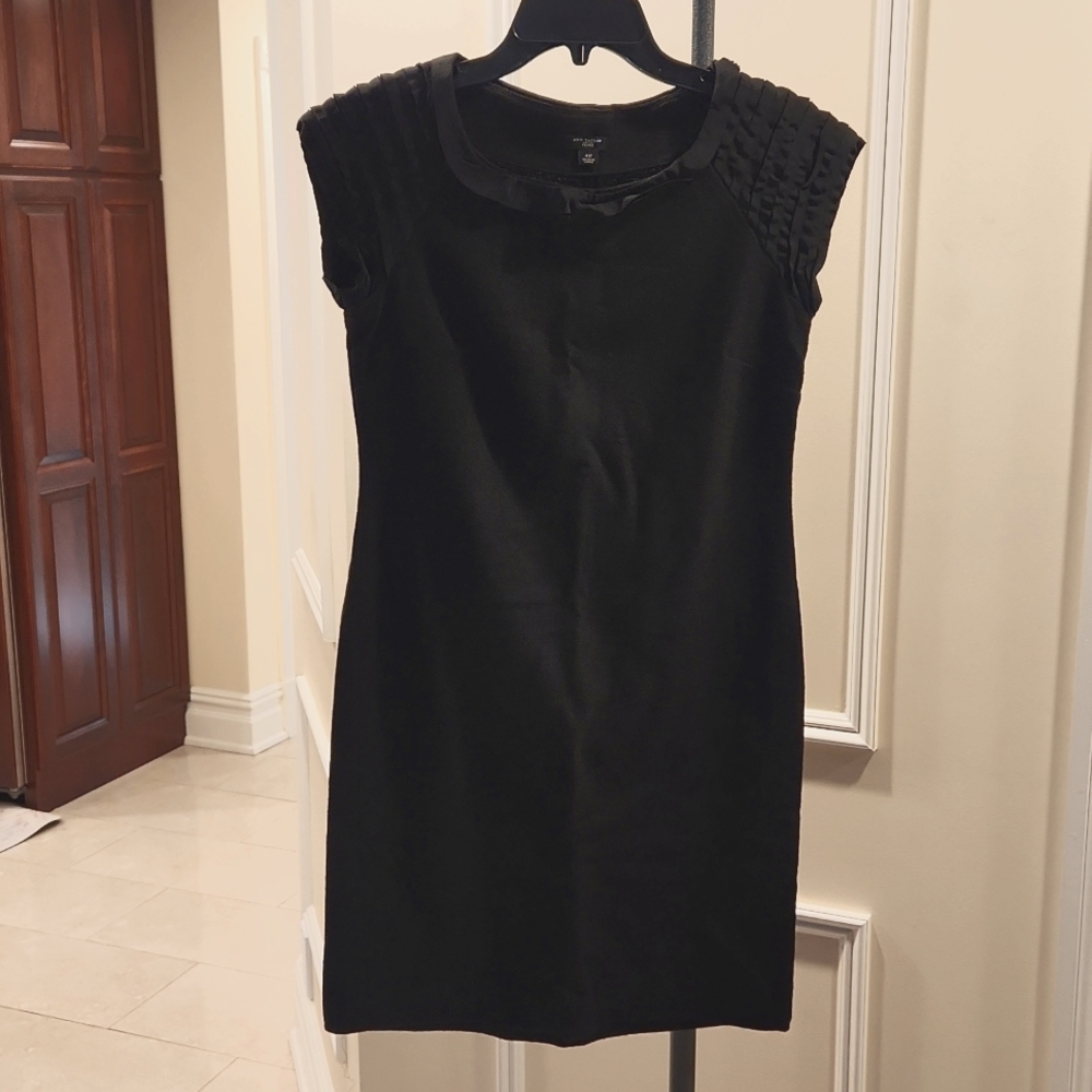 Ann Taylor Textured Sleeve Sheath Dress.